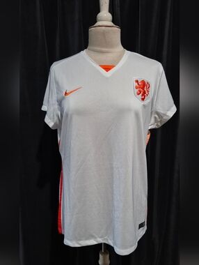 Nike Netherlands White & Orange Soccer Jersey